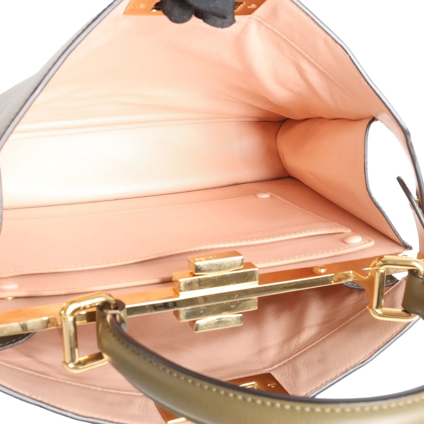 Fendi Peek-a-boo ICU Co., Ltd. Medium Leather Handbag in Green 8BN321