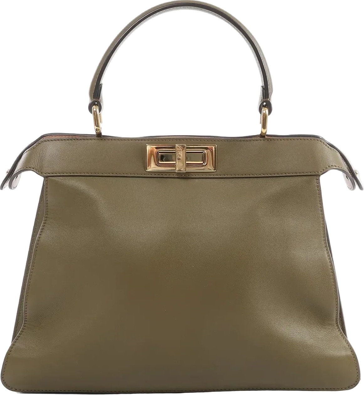 Fendi Peek-a-boo ICU Co., Ltd. Medium Leather Handbag in Green 8BN321