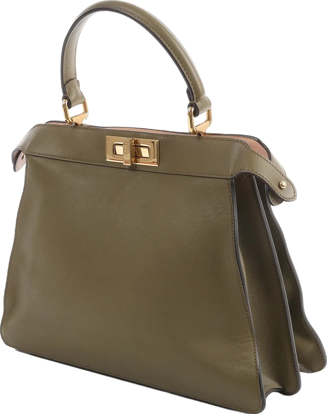 Fendi Peek-a-boo ICU Co., Ltd. Medium Leather Handbag in Green 8BN321