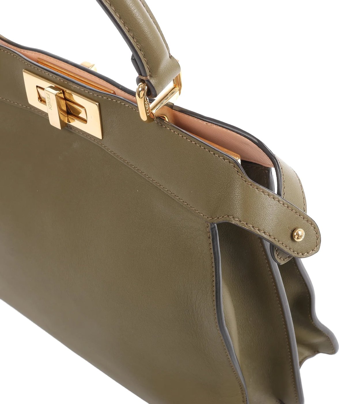 Fendi Peek-a-boo ICU Co., Ltd. Medium Leather Handbag in Green 8BN321