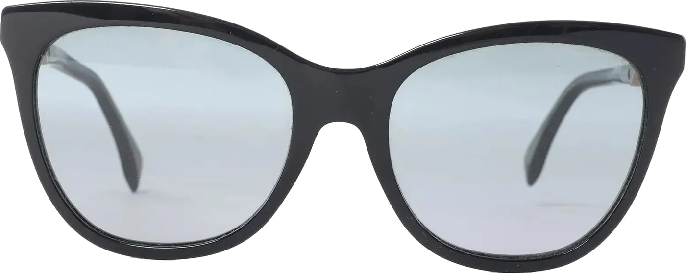 Fendi Zucca FF Logo Wayfarer Sunglasses in Black