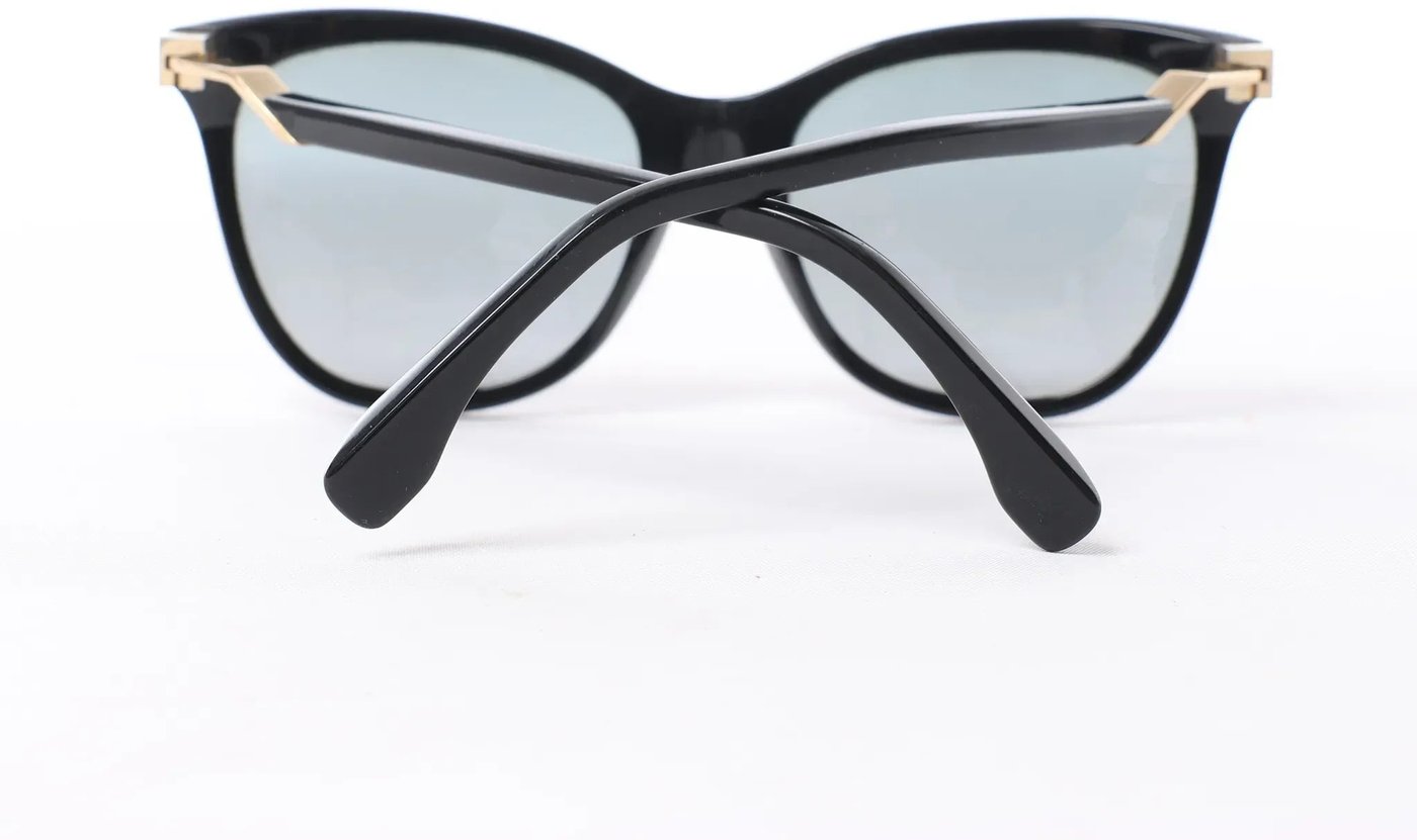 Fendi Zucca FF Logo Wayfarer Sunglasses in Black