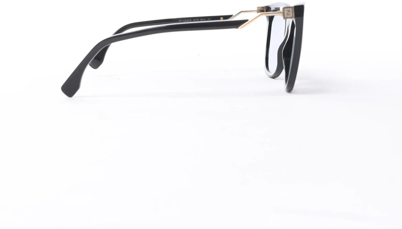 Fendi Zucca FF Logo Wayfarer Sunglasses in Black