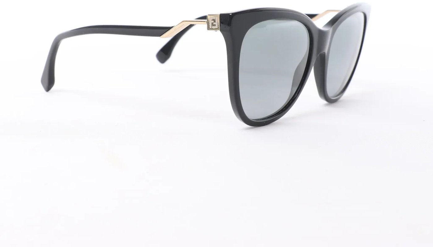 Fendi Zucca FF Logo Wayfarer Sunglasses in Black