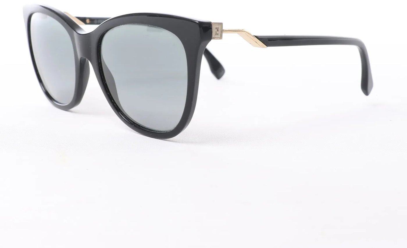 Fendi Zucca FF Logo Wayfarer Sunglasses in Black