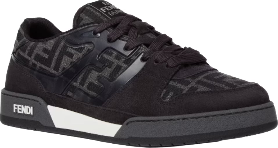 Fendi Match Unisex Sneakers Black Grey