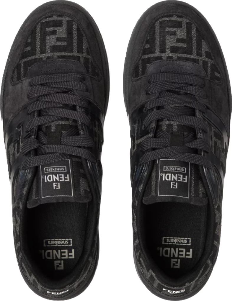 Fendi Match Unisex Sneakers Black Grey