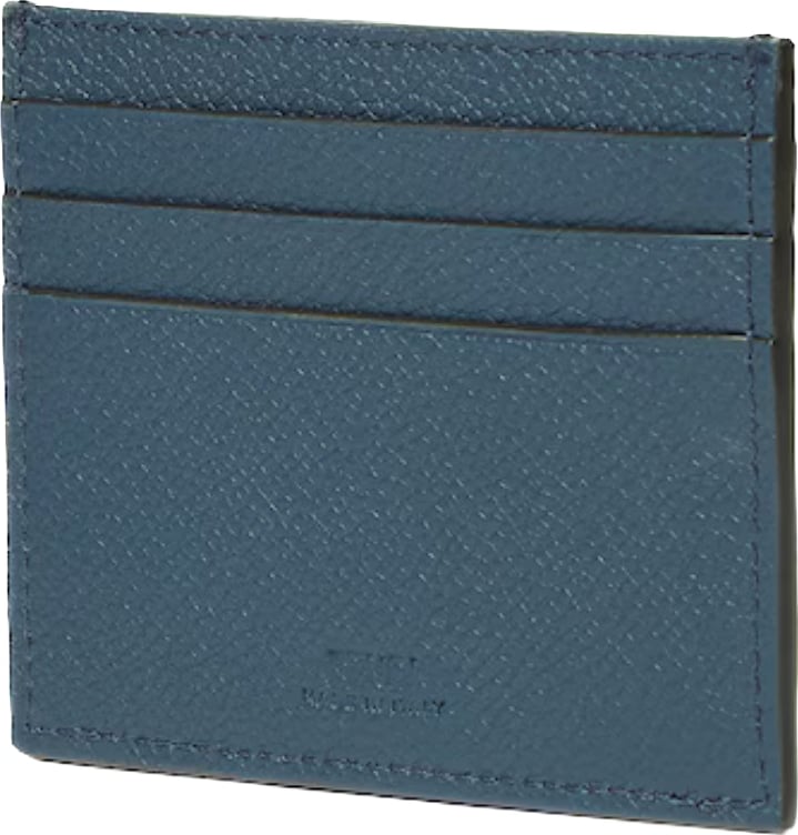 Fendi Lui Card Holder Blue and sellier brown leather card case
