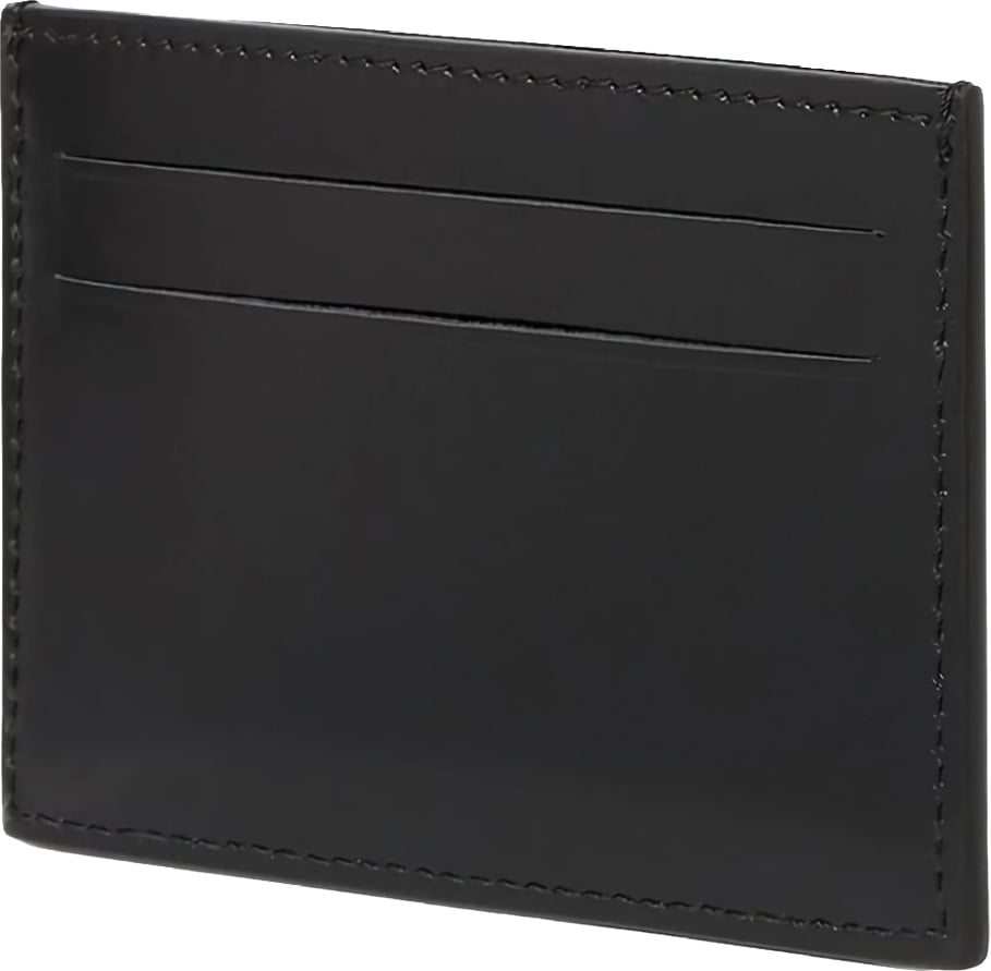 Fendi Logo-Plaque Leather Cardholder Black