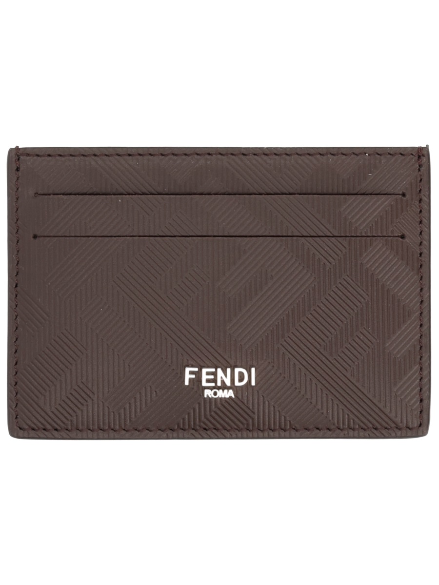 Leather Geometric Pattern Card Holder