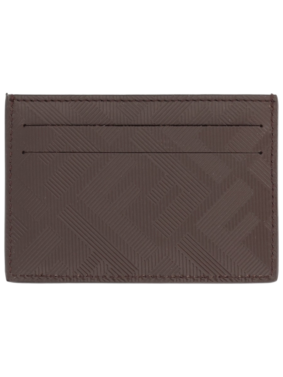 Leather Geometric Pattern Card Holder