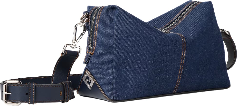 Fendi Lui Medium Dark blue denim fabric bag