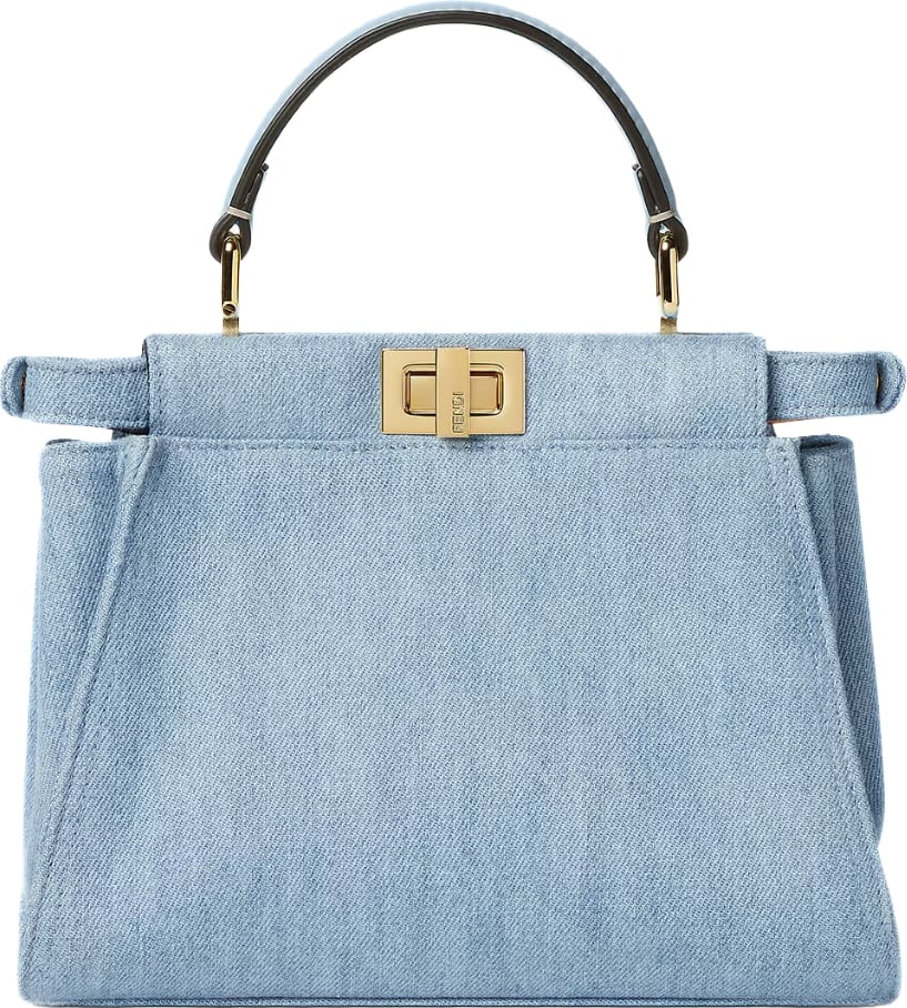 Fendi Peekaboo Mini Light Blue Denim Bag