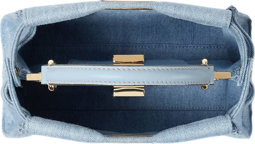 Fendi Peekaboo Mini Light Blue Denim Bag