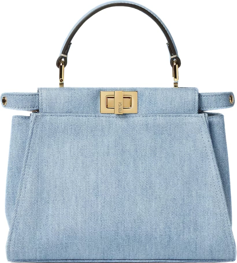 Fendi Peekaboo Mini Light Blue Denim Bag