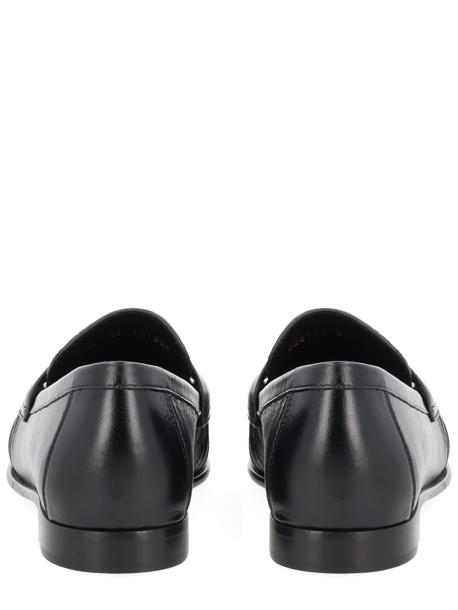 Leather Baguette Rounded Toe Loafers