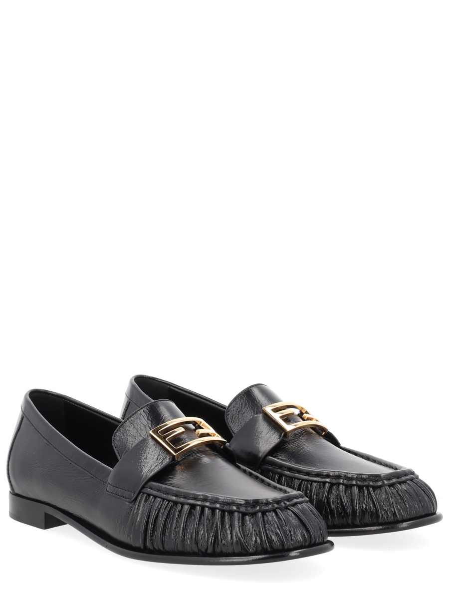 Leather Baguette Rounded Toe Loafers