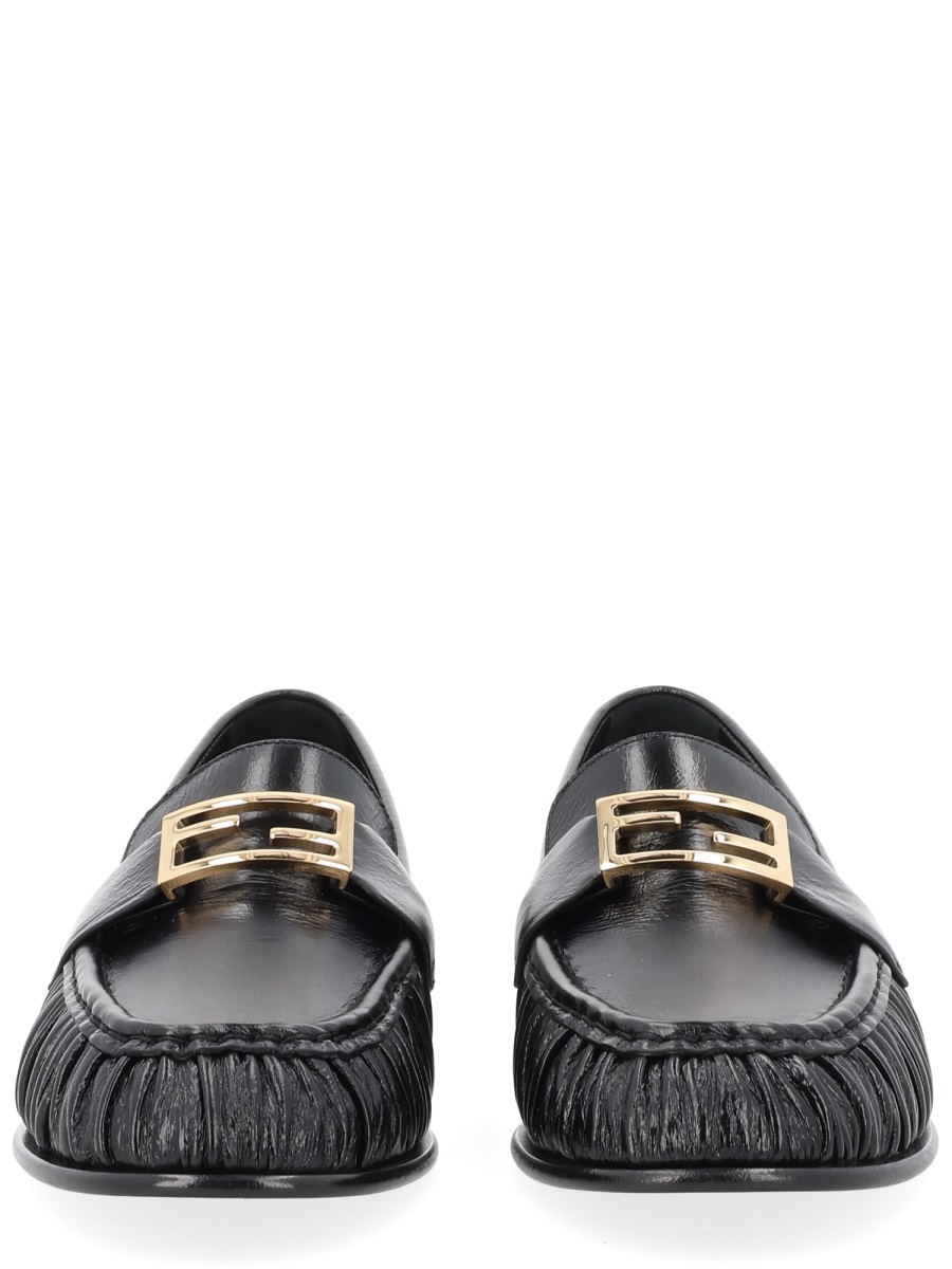 Leather Baguette Rounded Toe Loafers