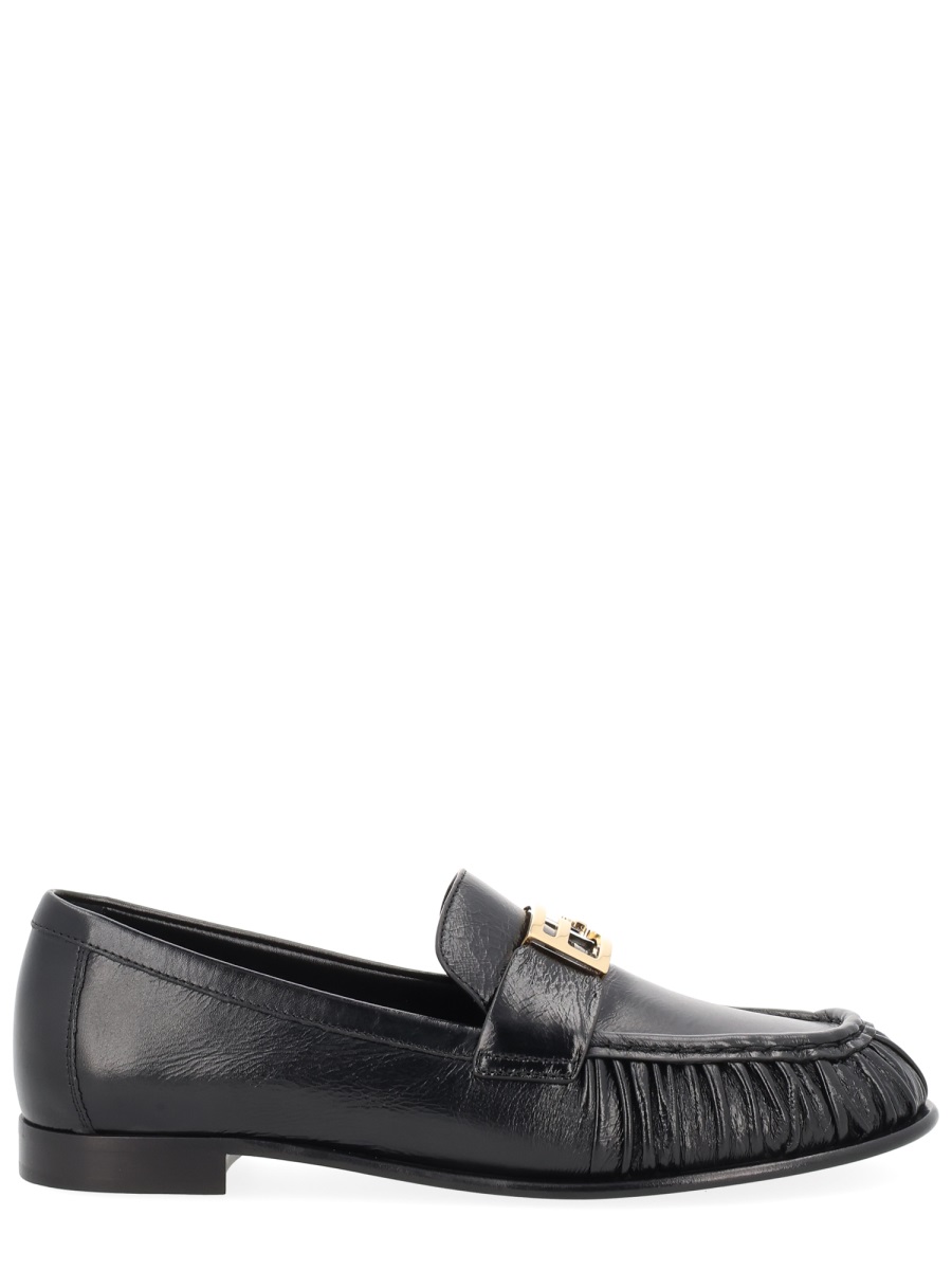 Leather Baguette Rounded Toe Loafers