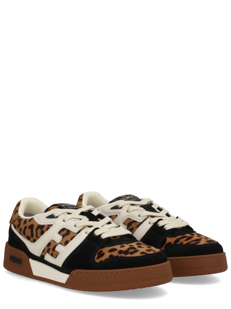 Leopard Fendi Match Suede Sneakers