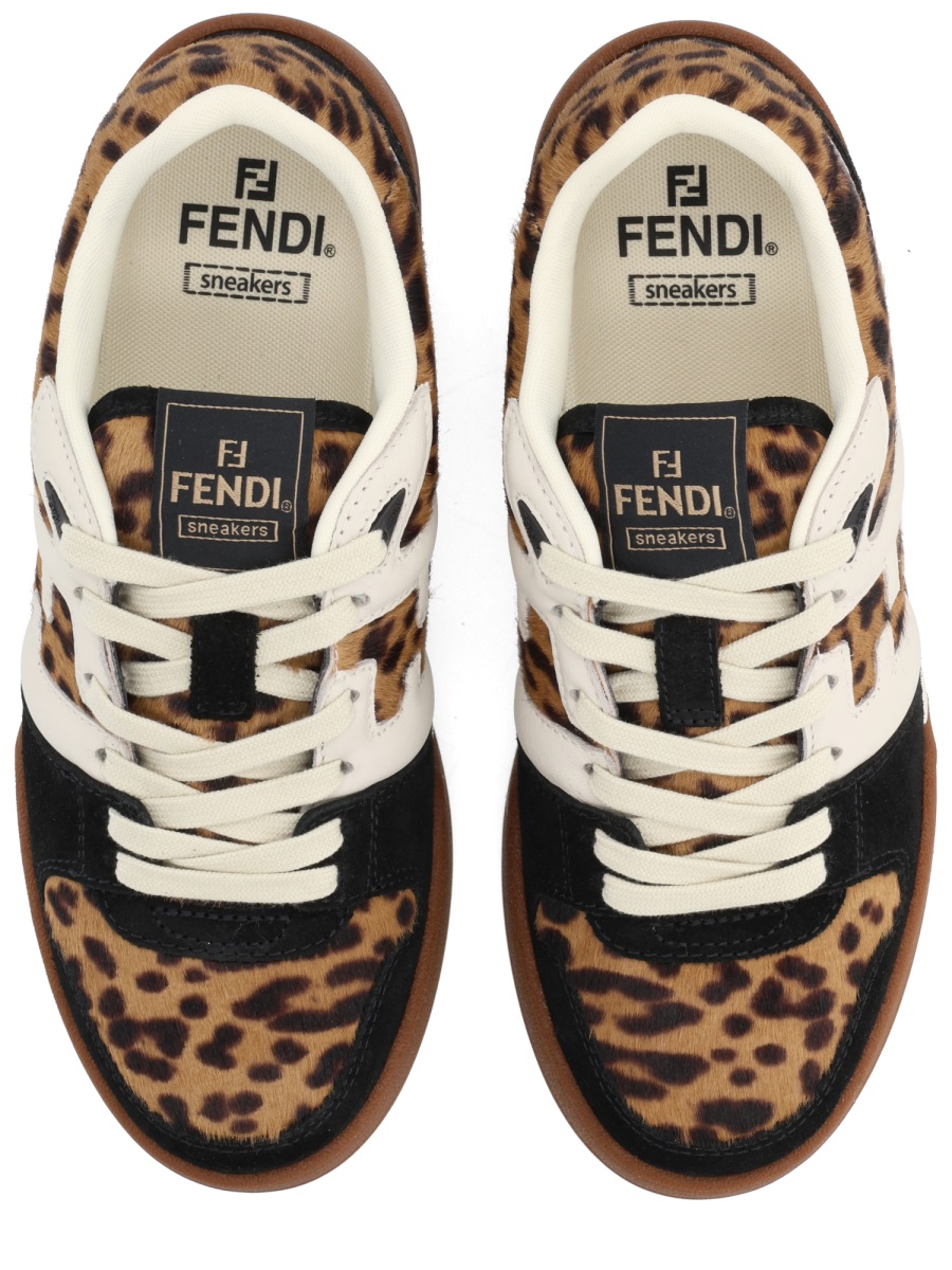 Leopard Fendi Match Suede Sneakers