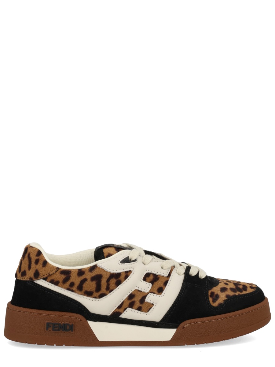 Leopard Fendi Match Suede Sneakers