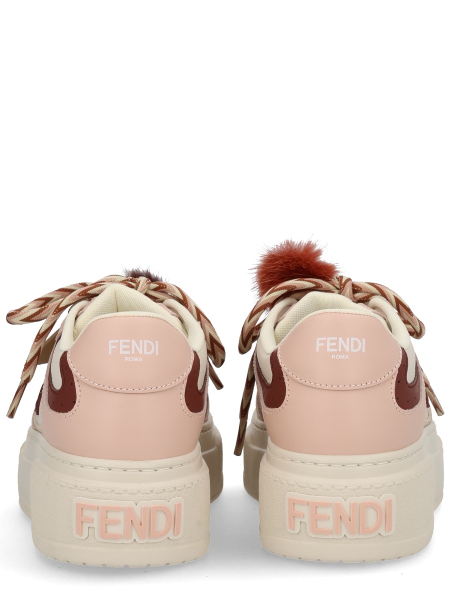 Pink Leather Fendi Match Sneakers