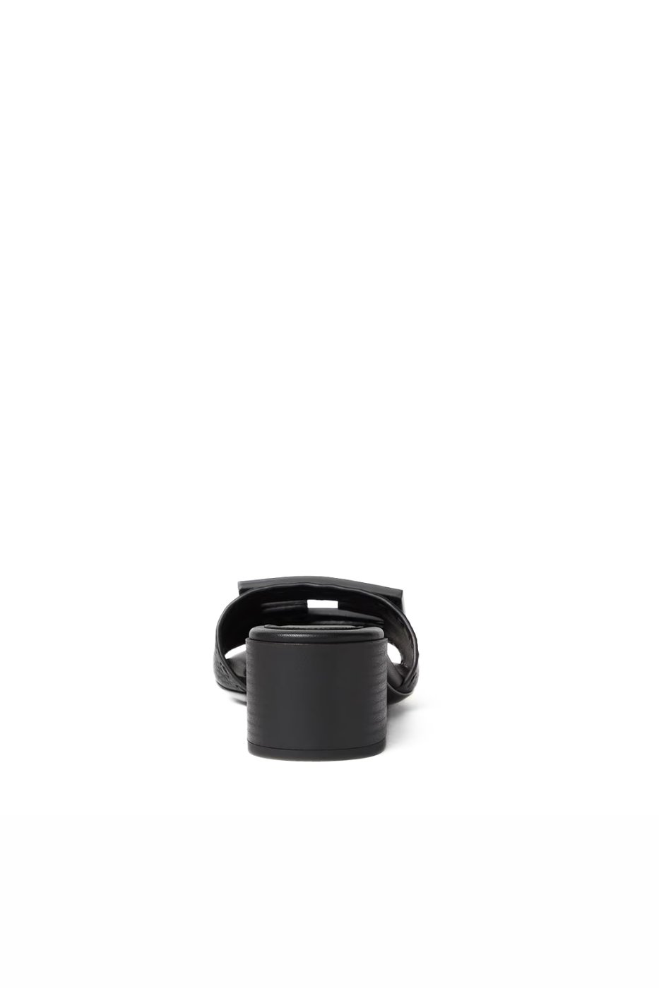 Fendi Baguette Black Women's Leather Heeled Slides