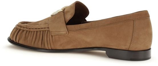 Fendi Brown Lamb Ovis Aries Slip-On Loafers