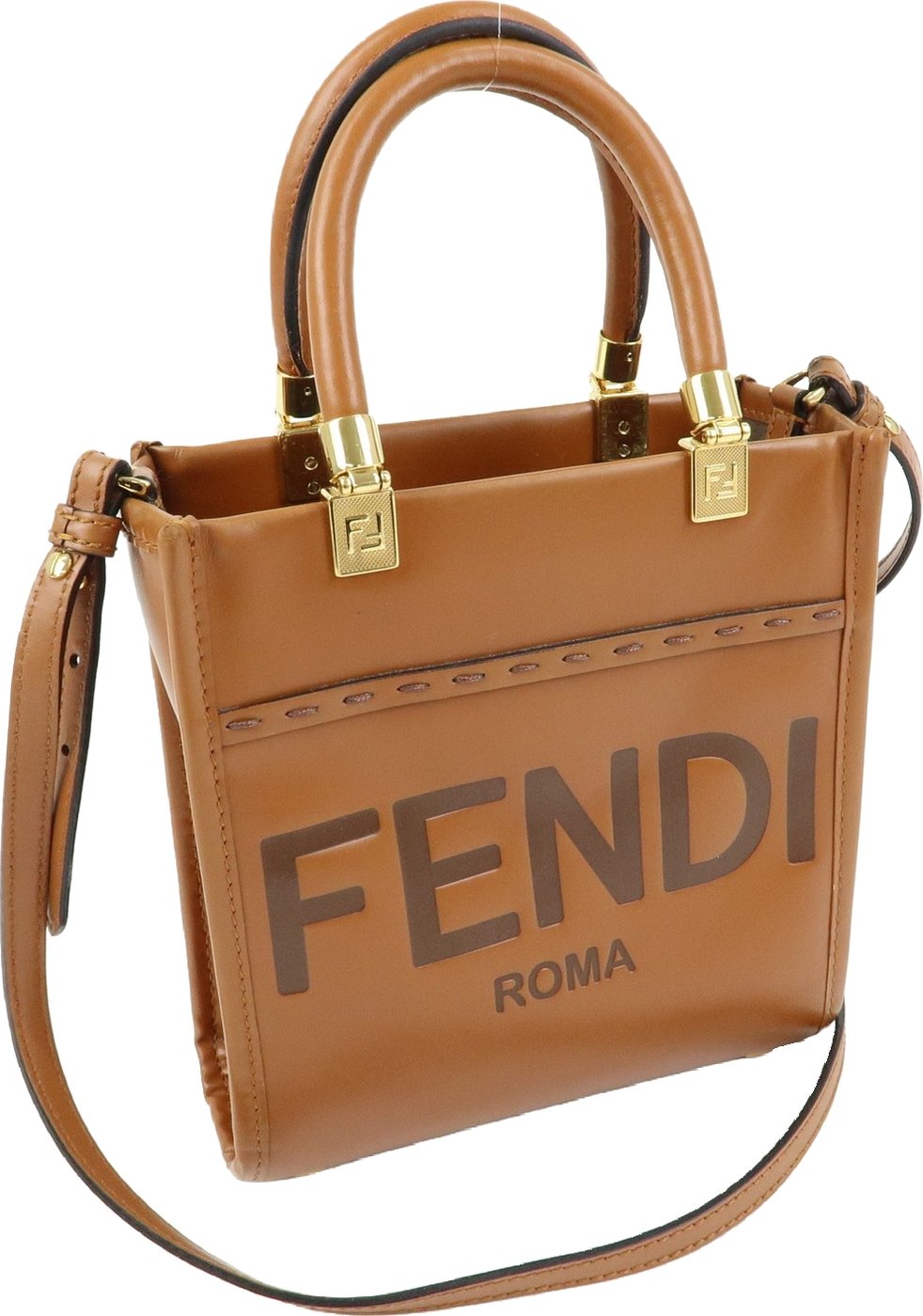 Fendi Sunshine Shopper Leather Small