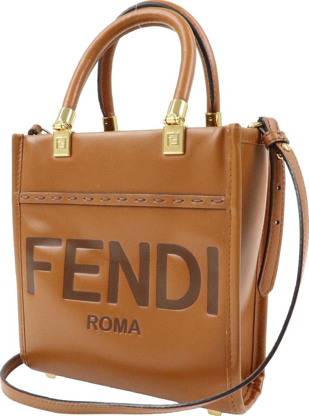 Fendi Sunshine Shopper Leather Small