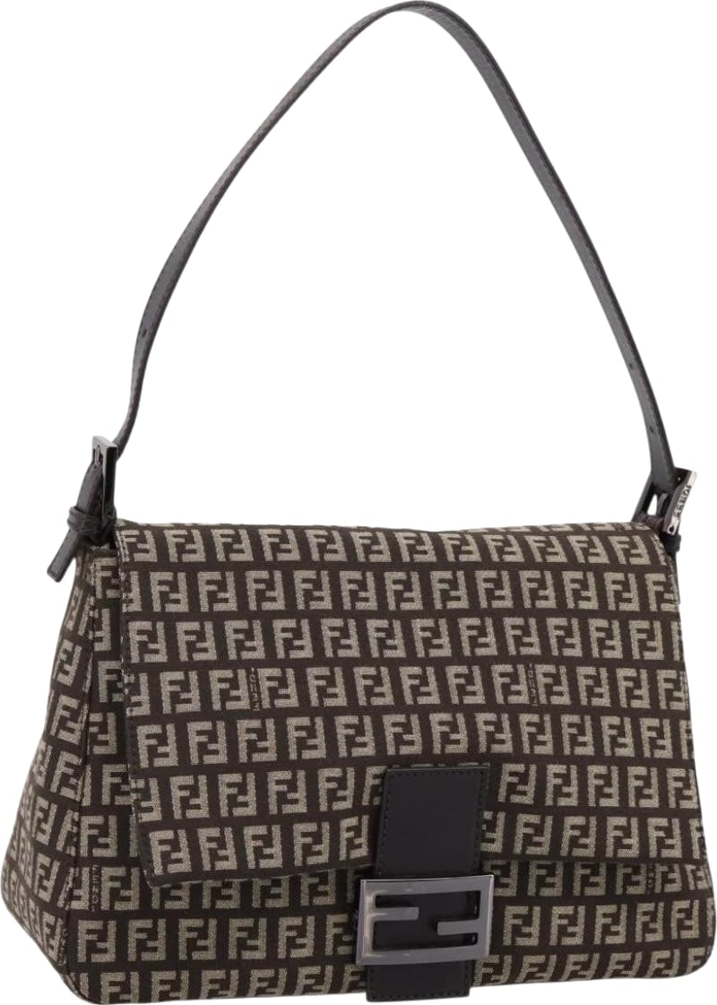 Fendi Mamma Baguette Zucca Jacquard Velvet Medium