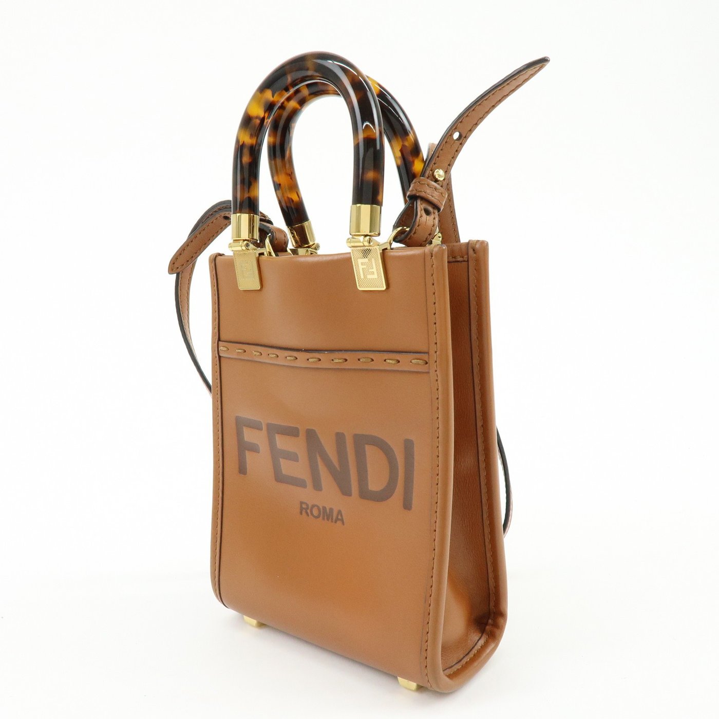 Fendi Sunshine Shopper Leather Mini