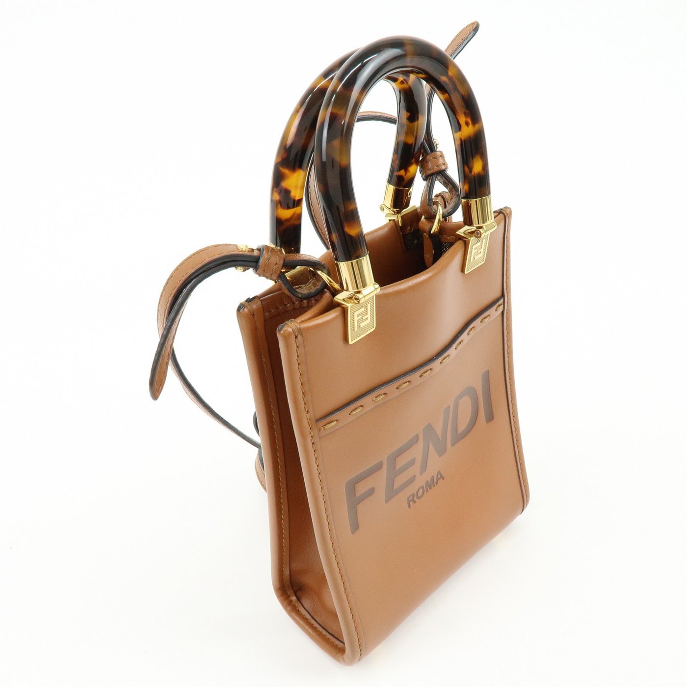 Fendi Sunshine Shopper Leather Mini