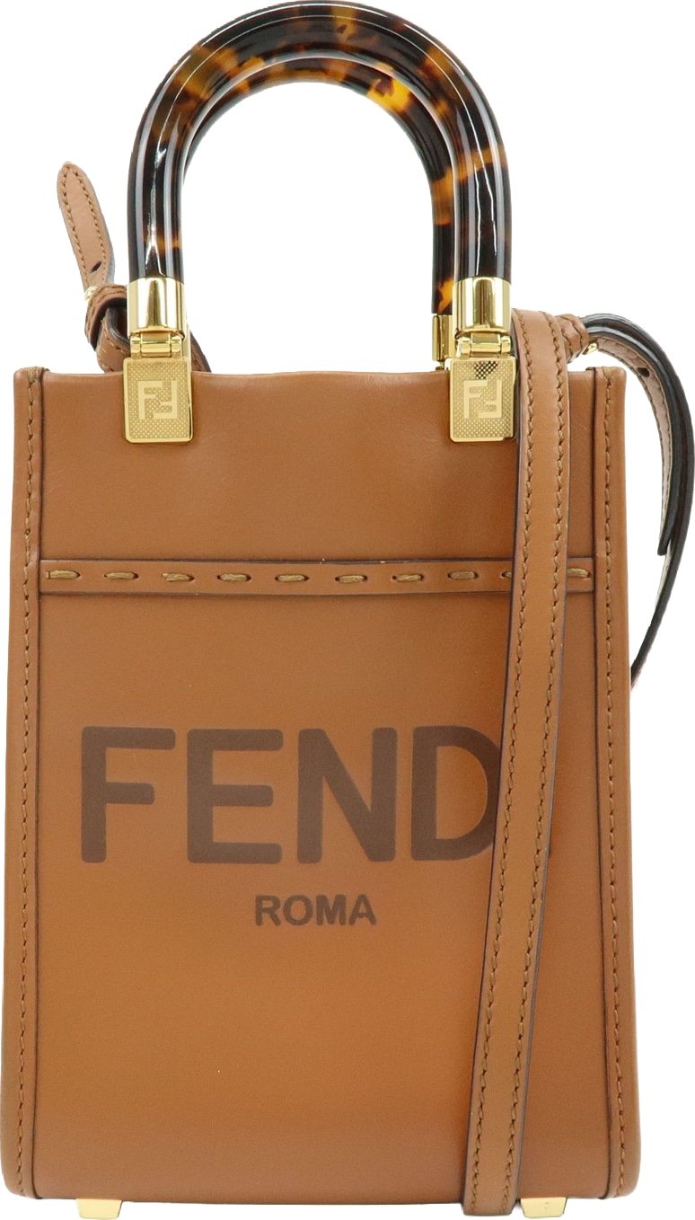 Fendi Sunshine Shopper Leather Mini