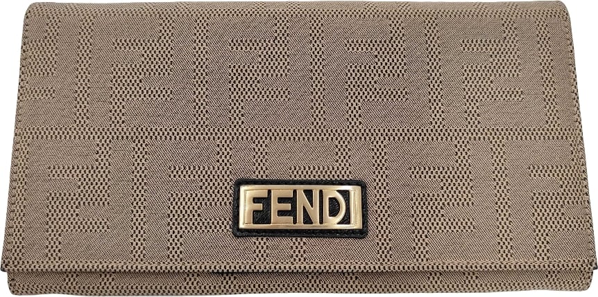 Fendi Logo Continental Leather Long