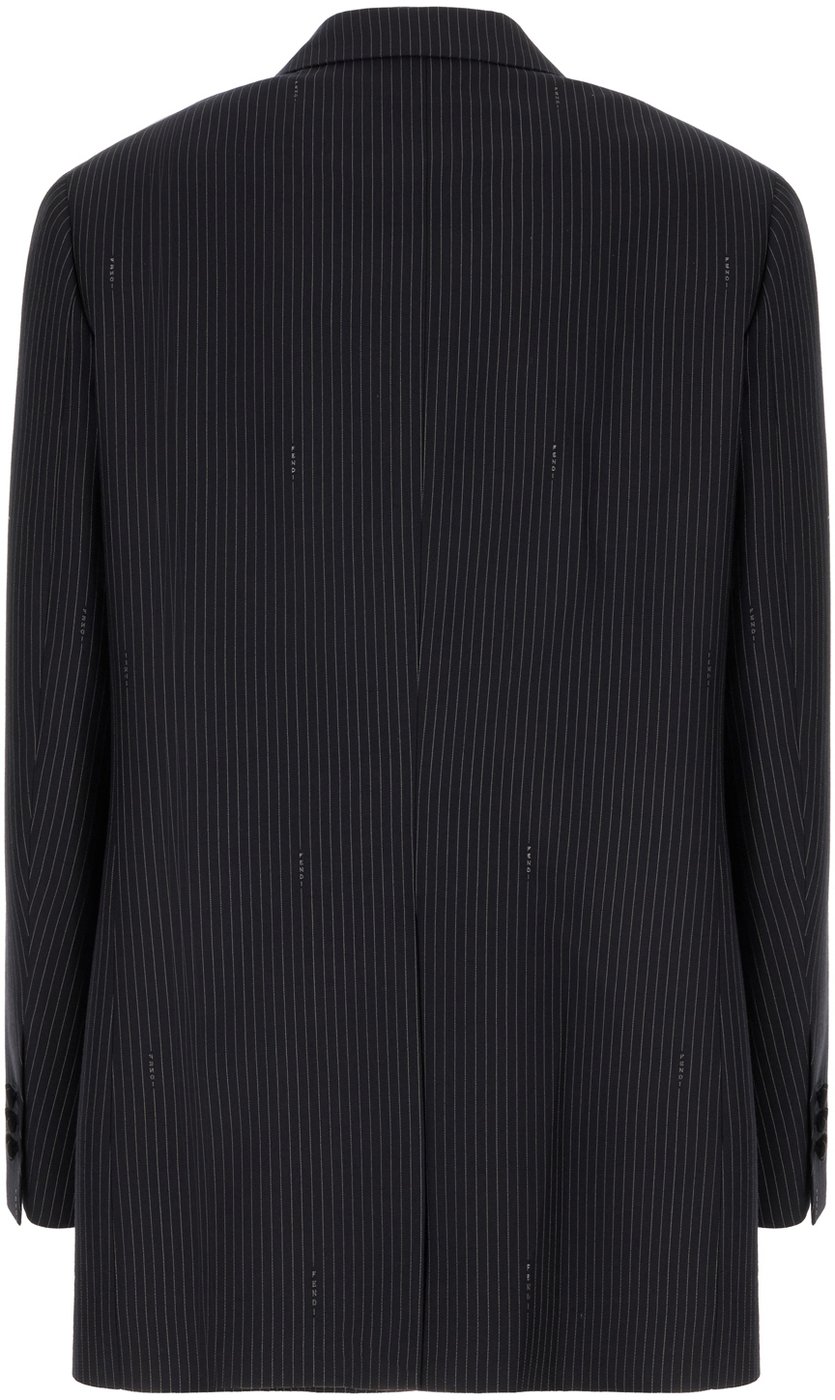 Fendi Embroidered wool blend blazer