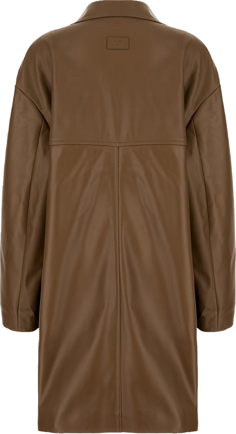 Fendi Chocolate leather coat