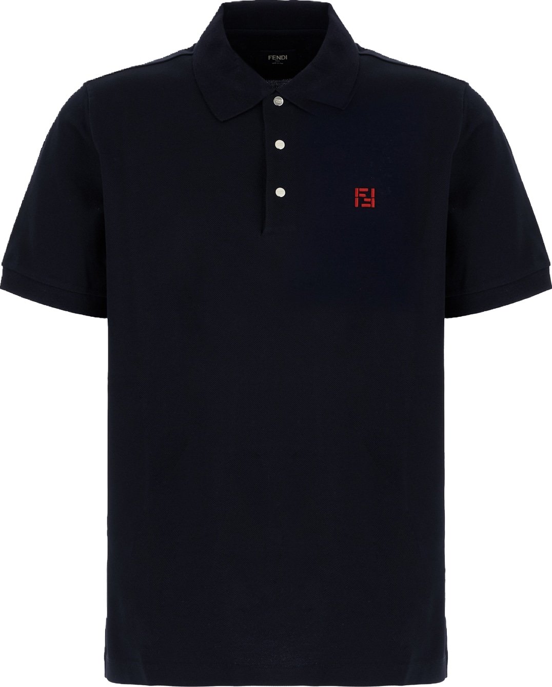Fendi Navy blue piquet polo shirt