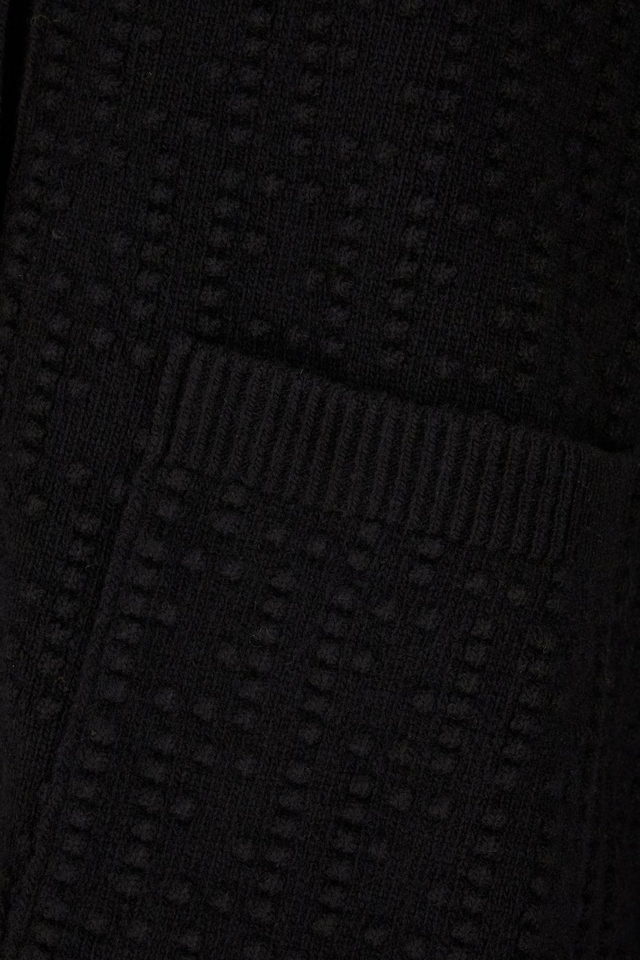 Fendi Black stretch wool blend cardigan