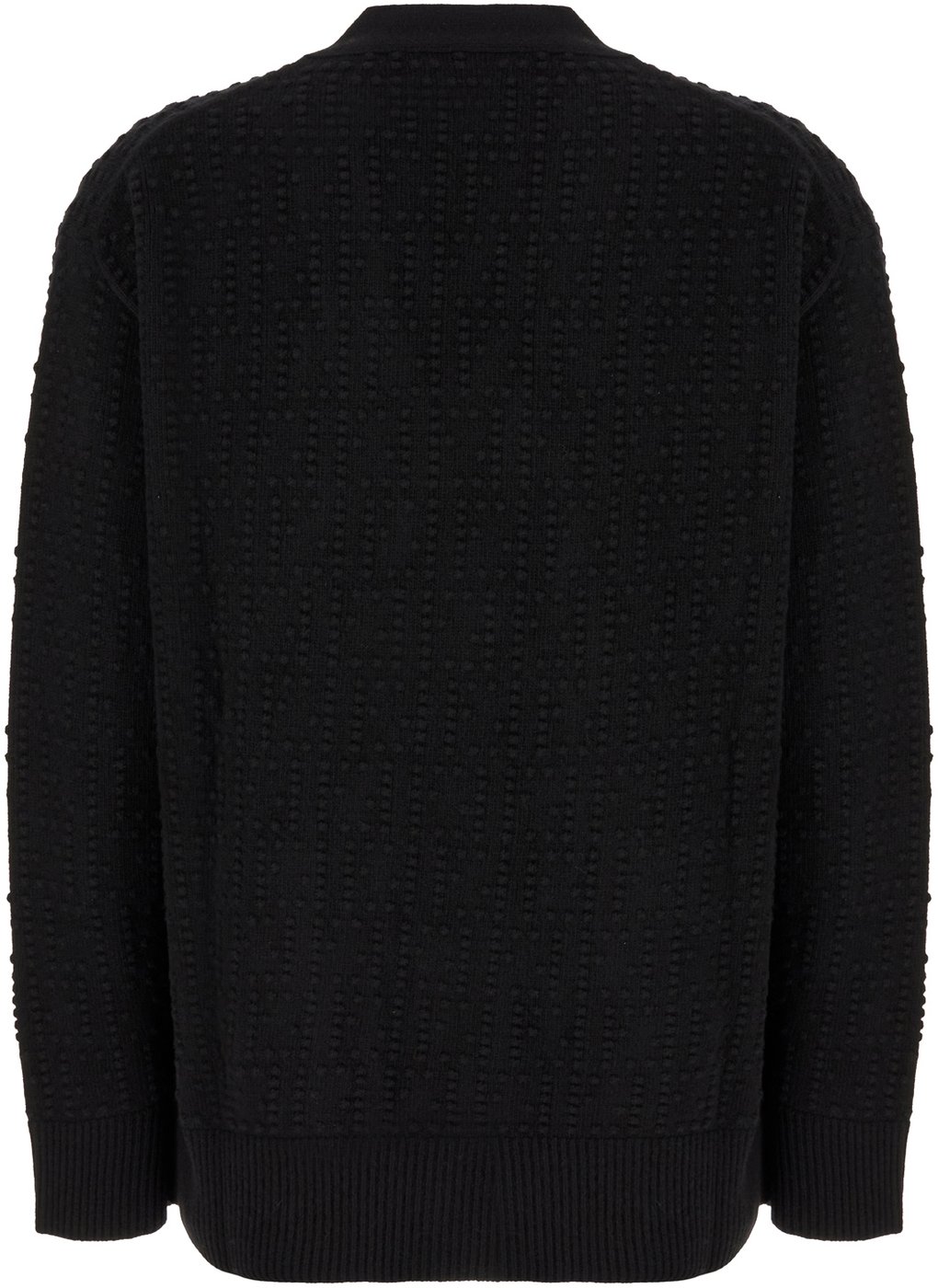Fendi Black stretch wool blend cardigan