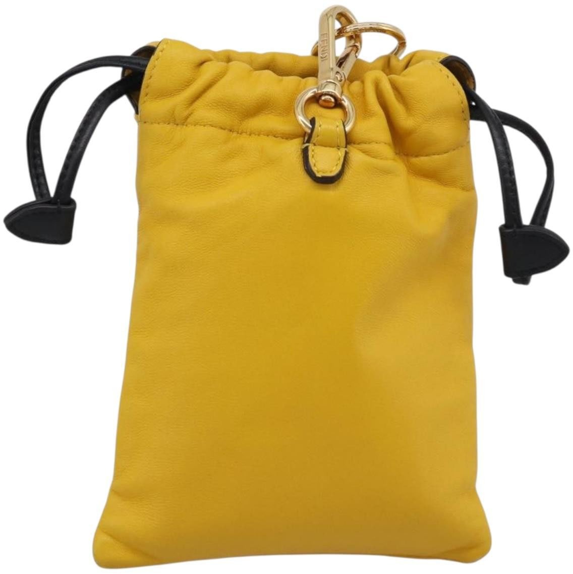 Fendi Logo Drawstring Leather
