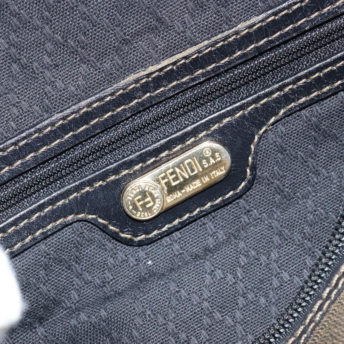 Fendi Vintage Pequin Boston Coated Canvas Medium