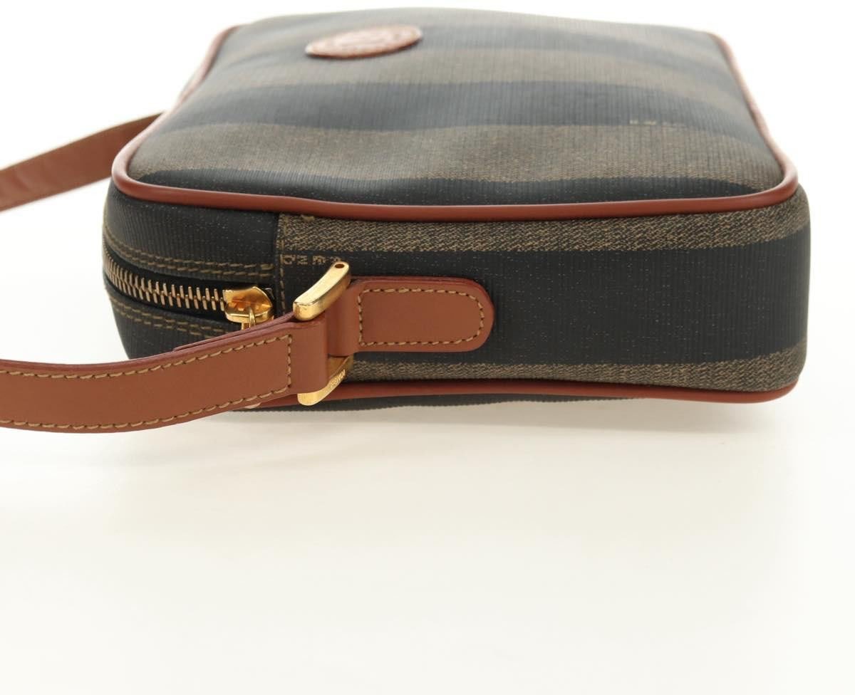 Fendi Vintage Pequin Coated Canvas Small