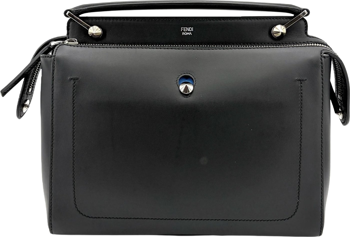 Fendi DotCom Convertible Satchel Leather Medium