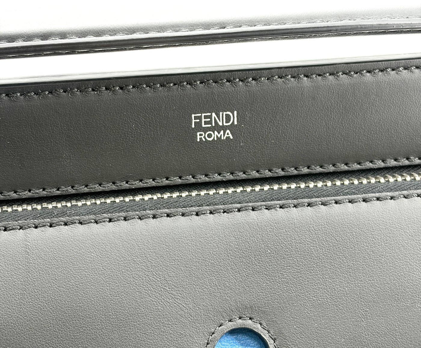 Fendi DotCom Convertible Satchel Leather Medium