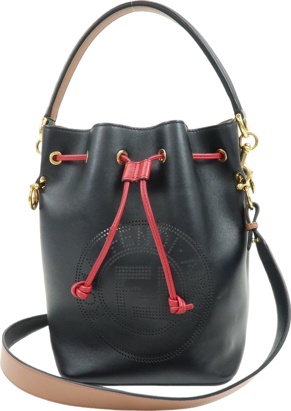 Fendi Mon Tresor Bucket Perforated Leather Small