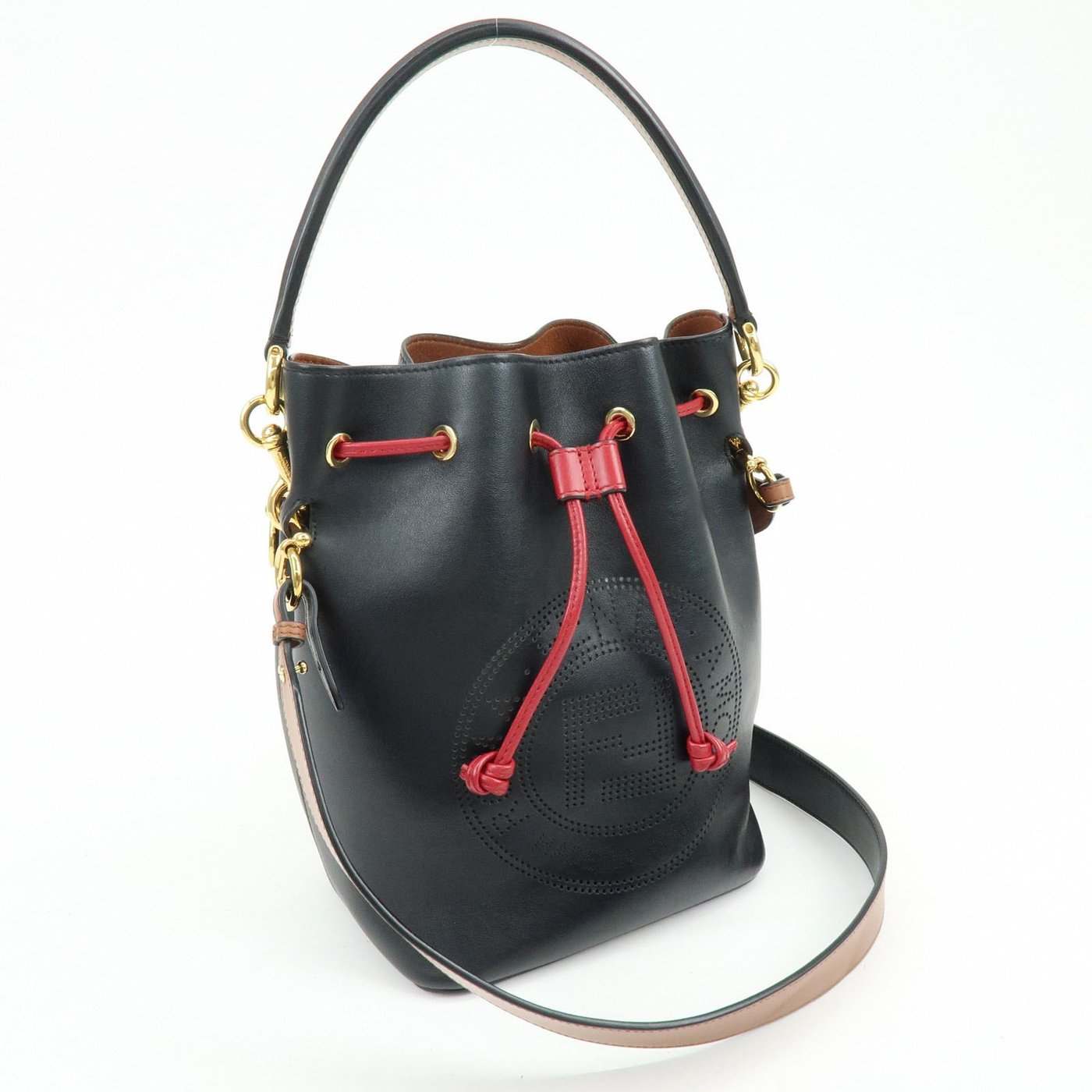 Fendi Mon Tresor Bucket Perforated Leather Small