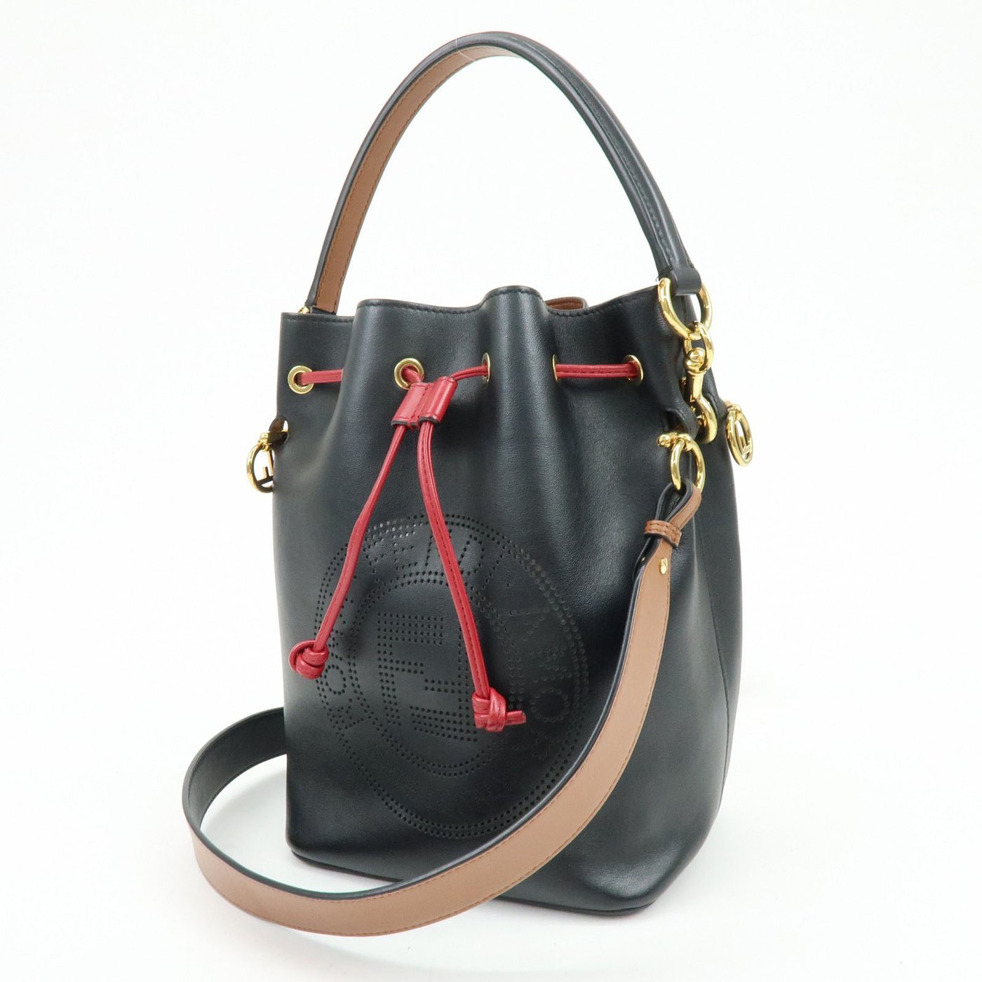 Fendi Mon Tresor Bucket Perforated Leather Small