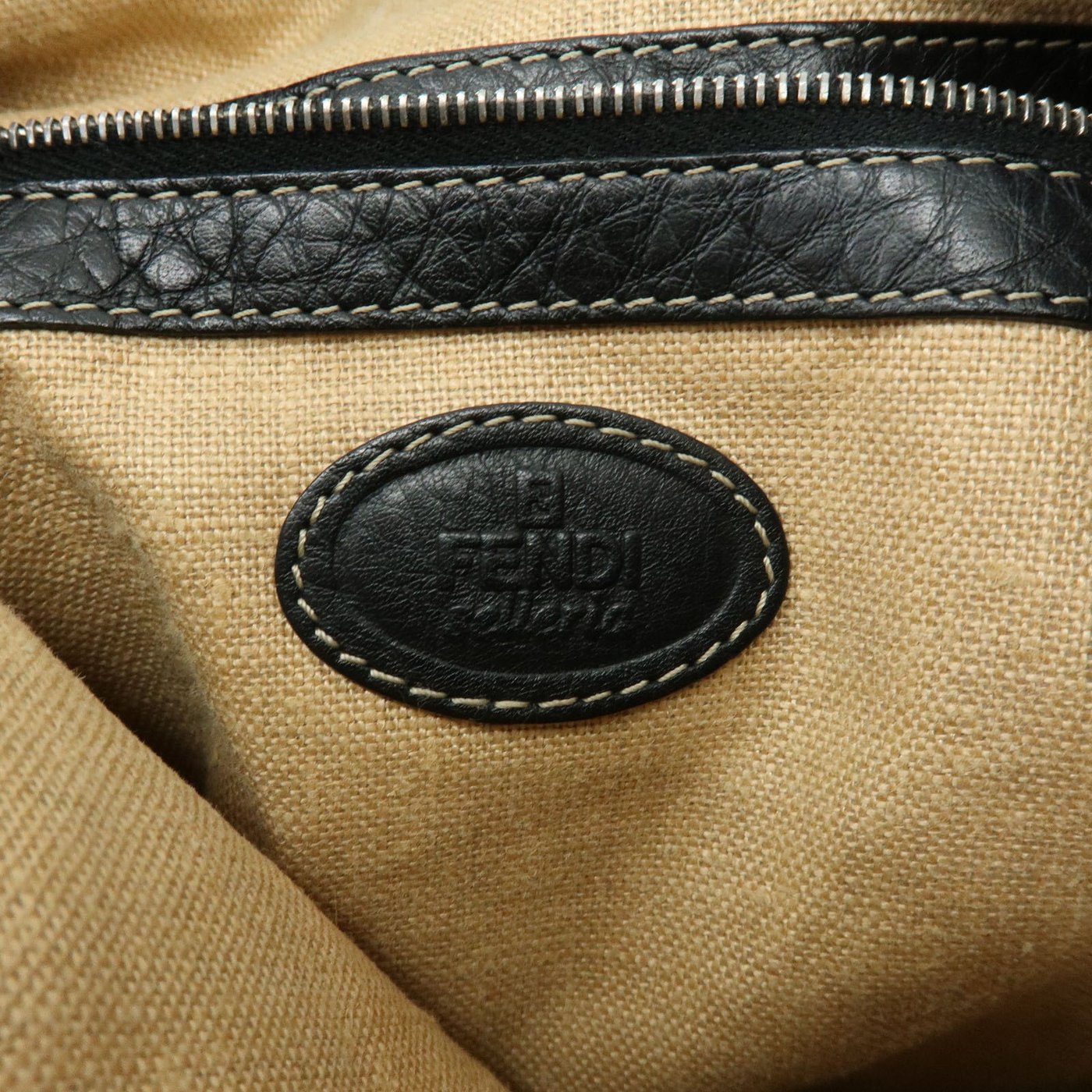 Fendi Vintage Selleria Zip Messenger Leather Medium